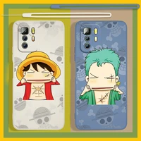 one piece pinch face character for xiaomi redmi note 11t 11 11s 10t 10 9t 9s 9 8t 8 7 6 5 pro liquid rope cover funda phone case