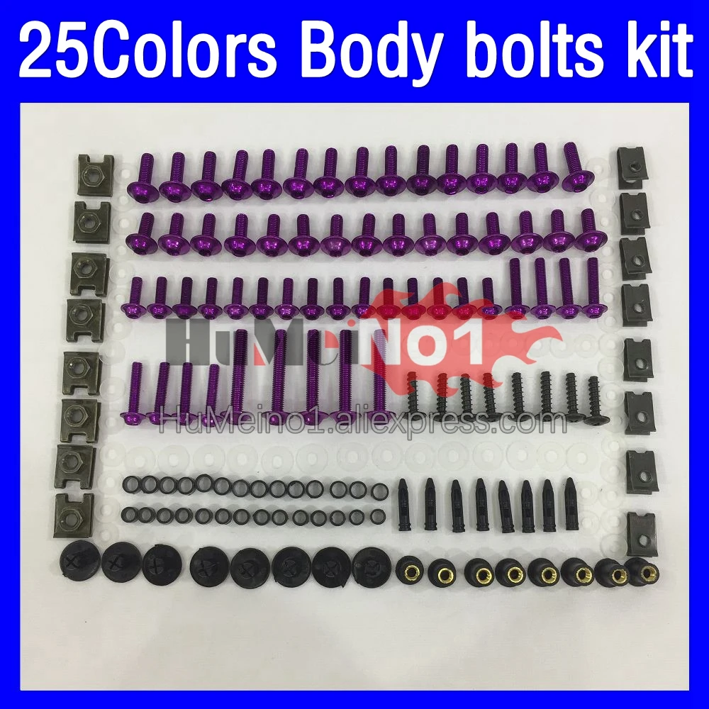 

268ps Fairing bolts full screw kit For KAWASAKI NINJA ZX-6R ZX 6R 6 R ZX6R 94 95 96 97 1994 1995 1996 1997 Body bolt screws Nuts