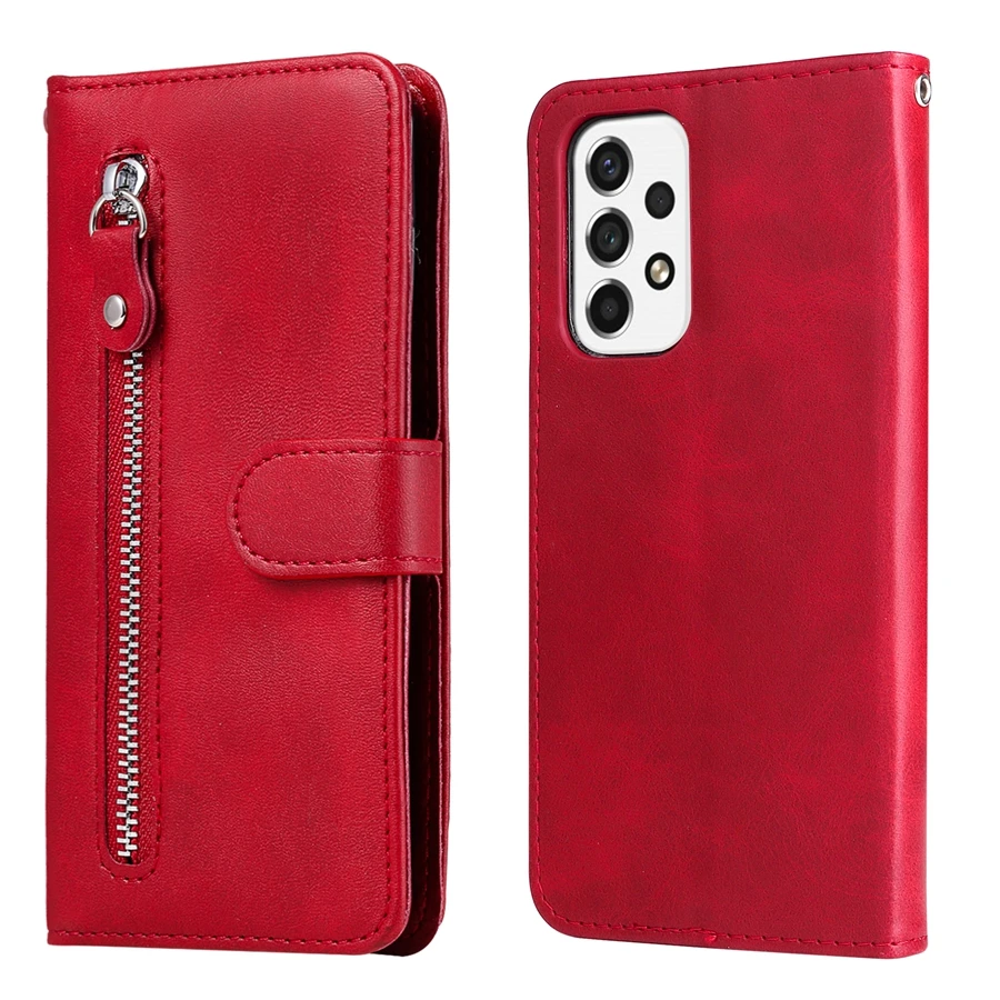 Wallet Zipper Leather Case For Samsung Galaxy A04s A04e A12 A13 A14 A21s A22 A23 A31 A32 A33 A34 A41 A51 A52 A53 A54 A71 A72 A73