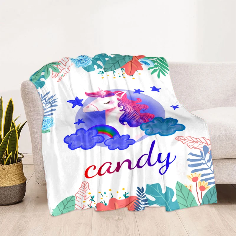 

Friends Son Daughter Birthday Gift Picnic Camping Noon Blanket Flannel FleeceThrow Blanket Personalized Family