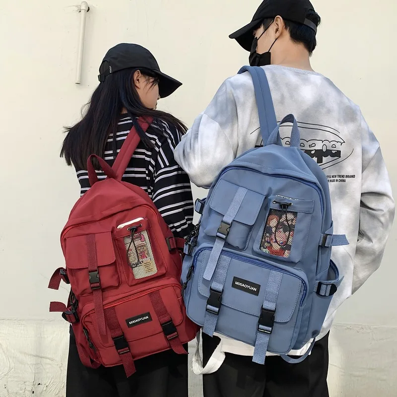 Школьные ранцы для девочек и мальчиков-подростков, большой повседневный рюкзак для студентов колледжа, японские Мужские портфели 2022 в стил...