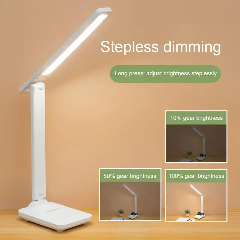 

6000mAh LED Table Lamp USB Chargeable 3 Color Stepless Dimmable Desk Lamp Touch Foldable Eye Protection Reading Night Light