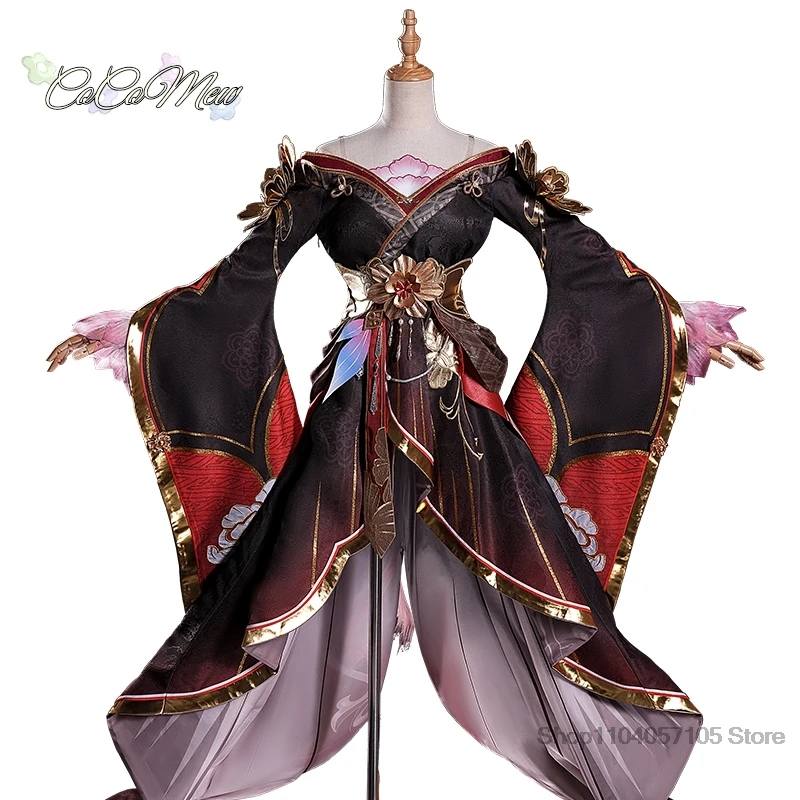 Fugue Косплей Костюм Игра Honkai Star Rail Парик Платье Tingyun Fan Tail Головные уборы Заколки