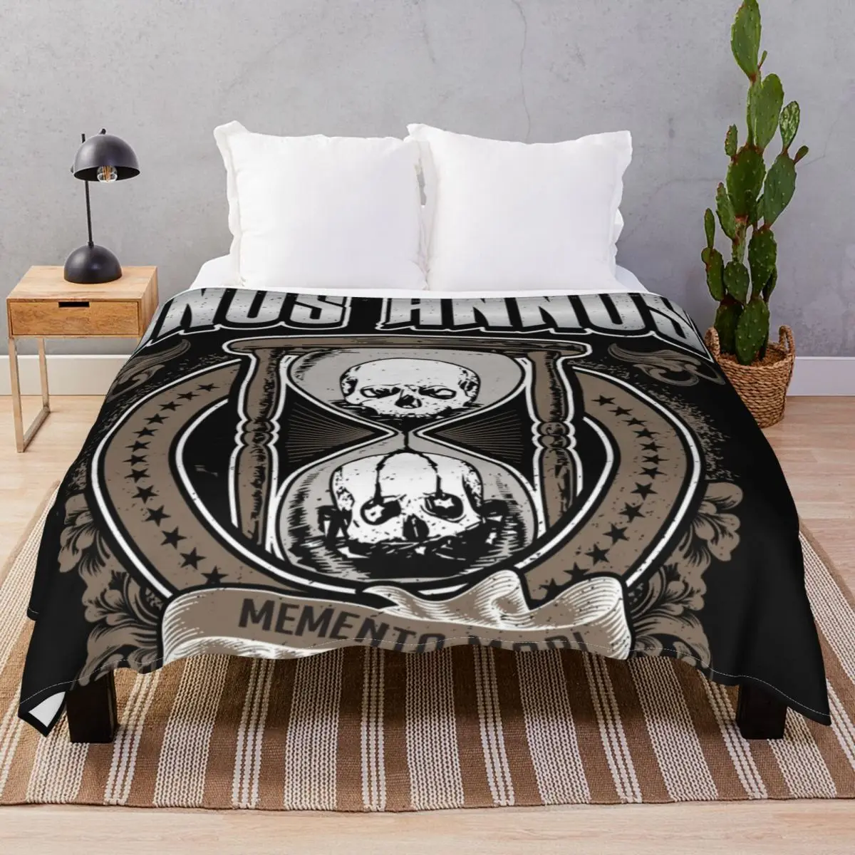 Unus Annus Logo Blankets Flannel Printed Lightweight Throw Blanket for Bed Home Couch Camp Office