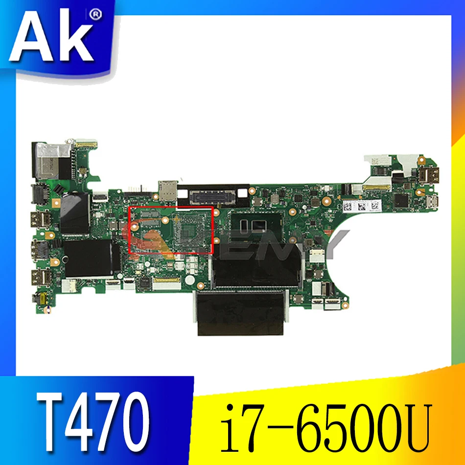 

Laptop motherboard For LENOVO Thinkpad T470 Core SR2EZ i7-6500U Mainboard 01HW531 NM-A931 Tested 100%