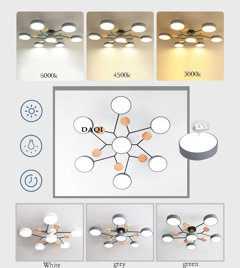 $22.50 Modern style indoor lighting living room chandelier bedroom ceiling lamp kitchen lamp balcony corridor lamp solid wood lamp body