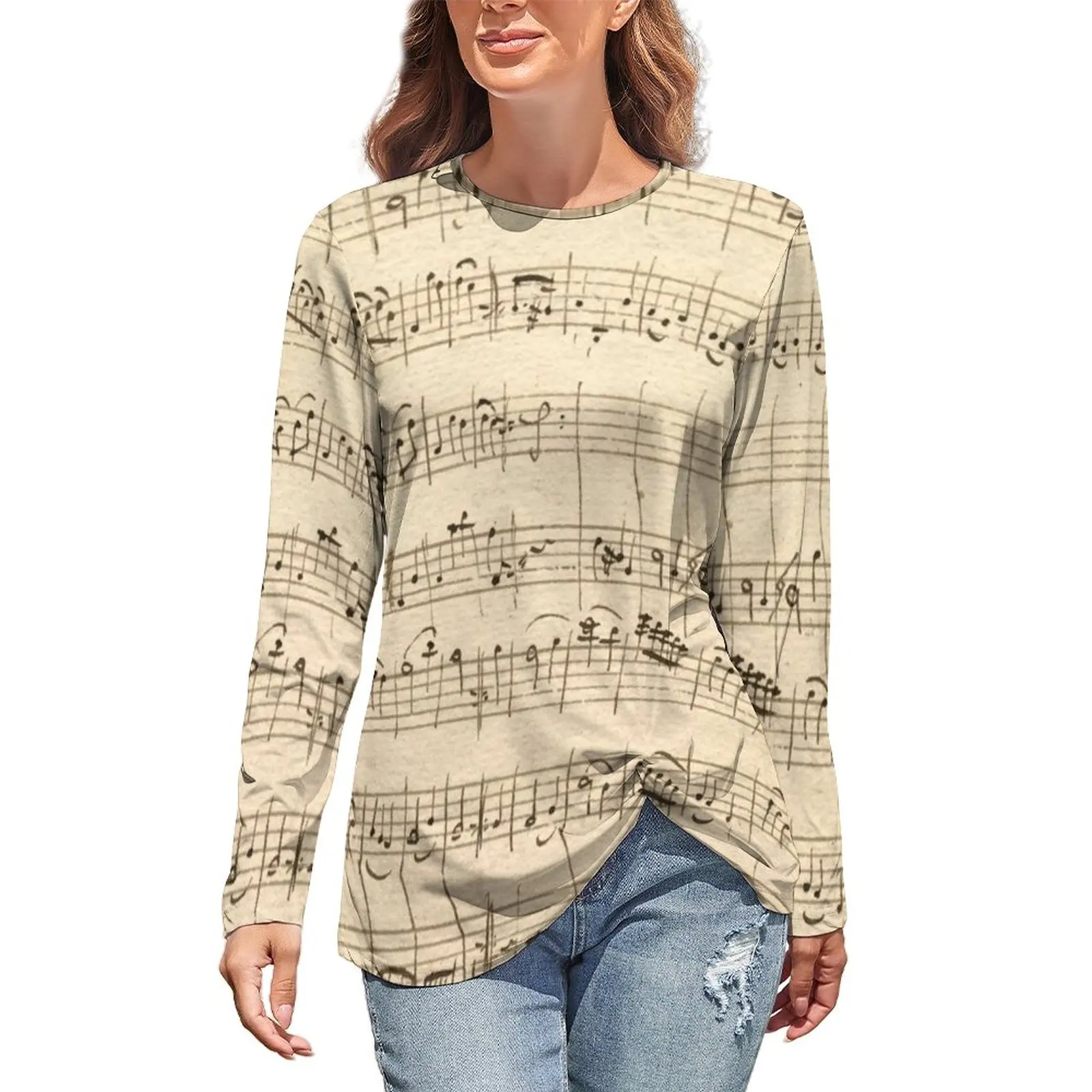 

Футболка для музыки, пуловер для Note, Харадзюку, осенняя футболка для девушек, сексуальные топы, рубашки