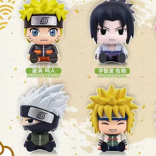 Фото Оригинальная коллекционная фигурка EAKI NARUTO Shippuden Sticky Sit Series Blind Box: Наруто Узумаки, Саске Учиха, аниме-фигурка, загадочная коробка, модель-украшение №2
