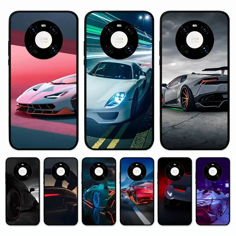

Sports Cars Men Phone Case for Huawei Mate 20 10 9 40 30 lite pro X Nova 2 3i 7se