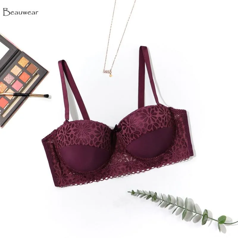 

Sexy Lace Bra Women Thin Padless Bra Adjustable Shoulder Strap Bra Simple Solid Color Gathering Comfort Bra Lenceria Para Damas
