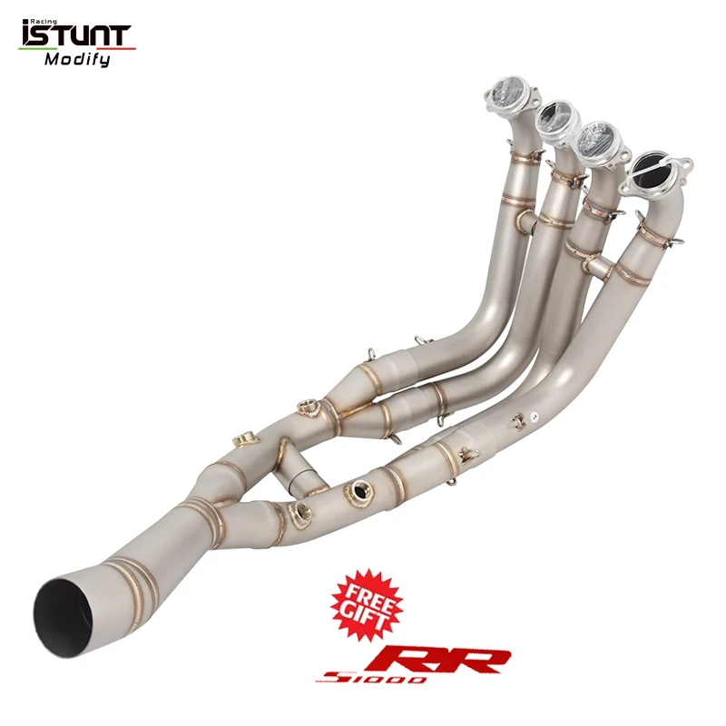 

Для BMW S1000RR 2019-2025 S1000R 2021-2025 мотоциклетная выхлопная система, передняя соединительная труба, оригинальный глушитель Escape Moto