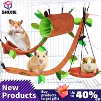 ropeway nest forest hamster hammock soft breathable toys leaf tunnel toy house warm cage pet stump small pet toy freeshipping