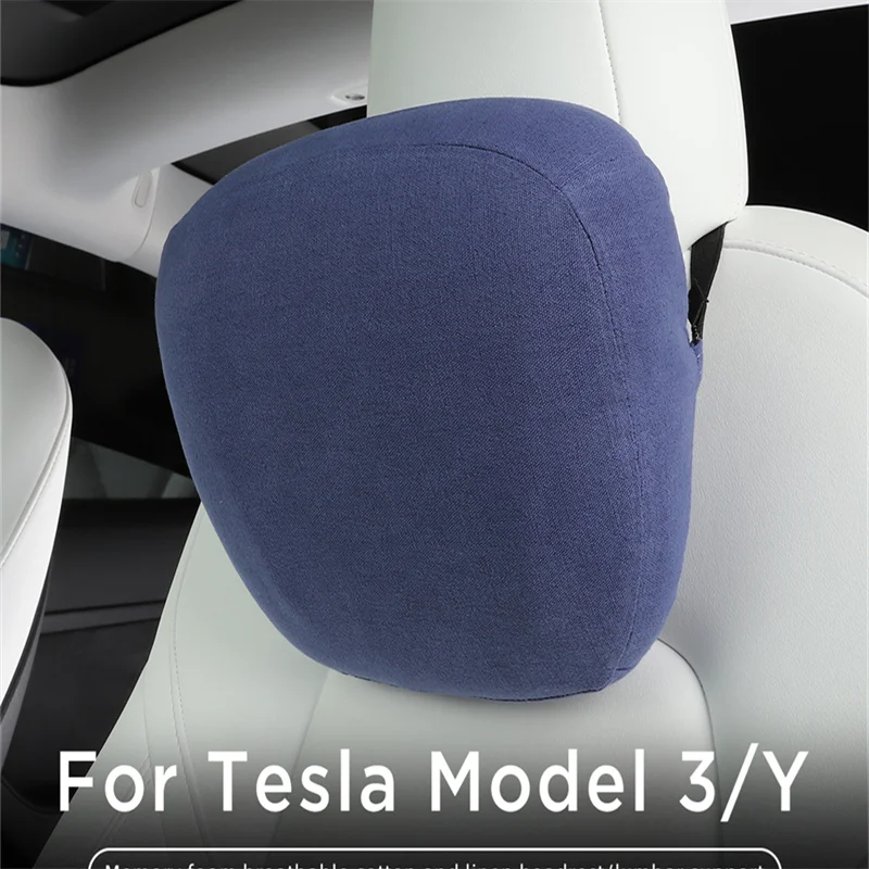 

Подушка для поддержки поясницы на подголовник автомобиля Tesla Model 3, подушка для шеи из пены с эффектом памяти, поясная подушка, аксессуары для интерьера автомобиля