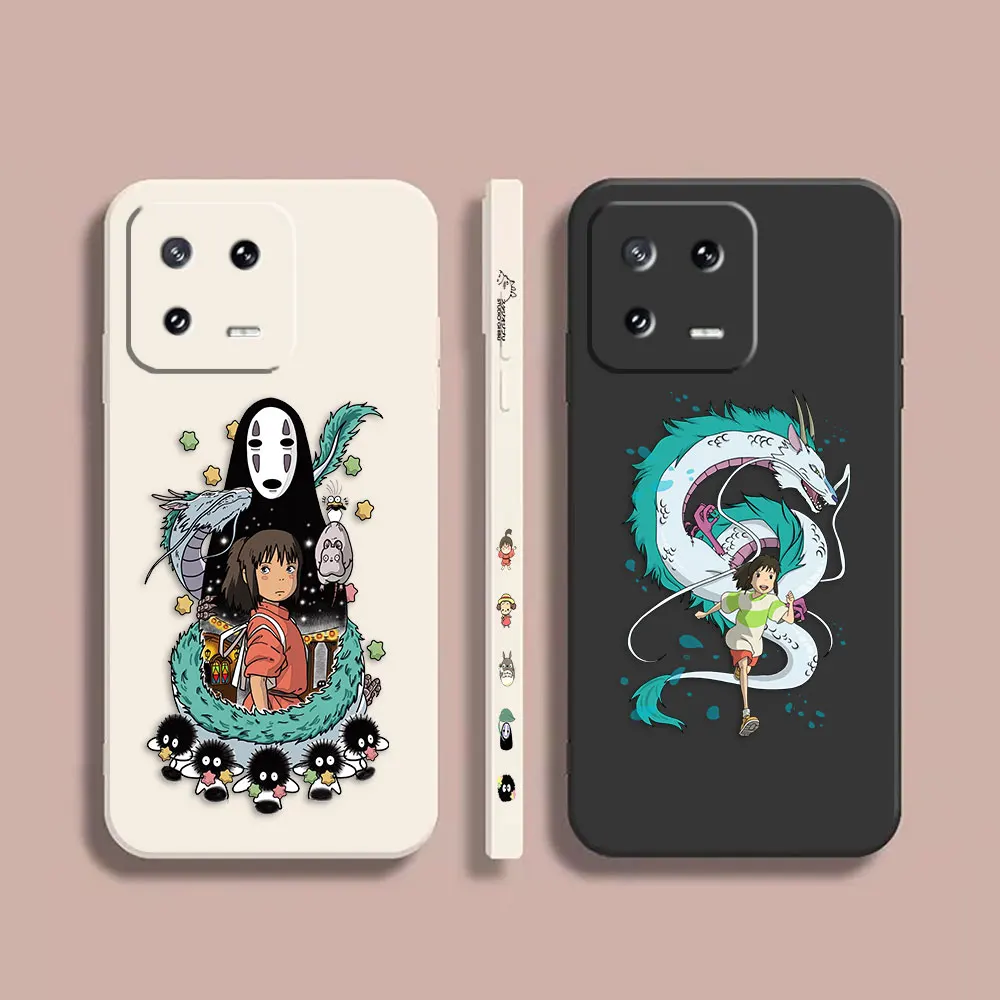 

Case For Xiaomi PCOO F3 M3 X2 6X 8 MIX 2 2S 3 4 Shark 3 5 GT Pro 4G 5G Simple Liquid Silicone Case Spirited Away Totoro No Face