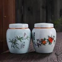 Storage Tea Bags Coffee Container Sugar Bowl Hermetic Pot Kitchen Containers Ceramic Jars With Lids Box Bucket Teaware Dining