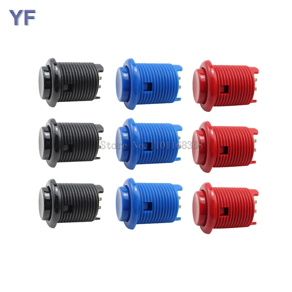 5 шт. Baolian аркадная кнопка 28 мм новая вогнутая круглая (нейлон) аксессуары для