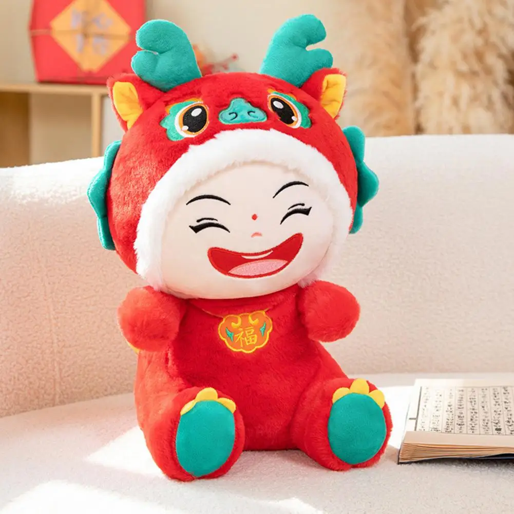 

Dragon Toy for Lunar New Year 2024 Chinese Zodiac Dragon Plush Toy Cute Lucky Mascot Stuffed Doll for Kids Festival Home