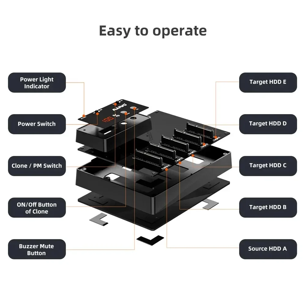Док-станция для жестких дисков MAIWO 2 5 дюйма SATA Usb 3 0