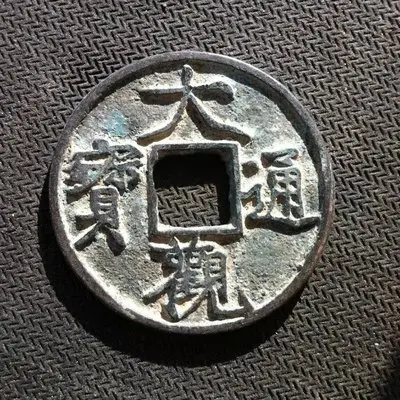 

Exquisite Antique Daguantong Baoguang Back Copper Coin Ornament