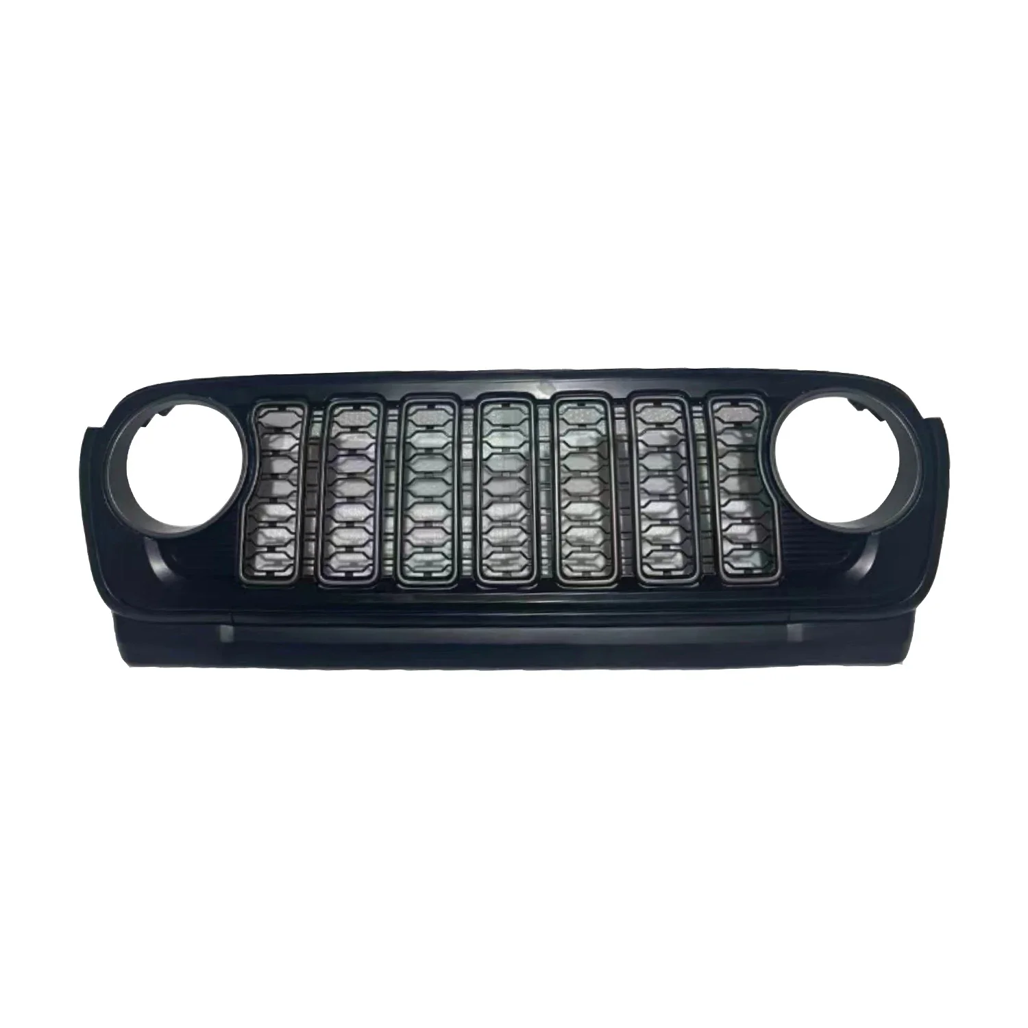 Решетка радиатора из АБС-пластика для Jeep Wrangler JL 2024 + JL1300 черная 1 шт.