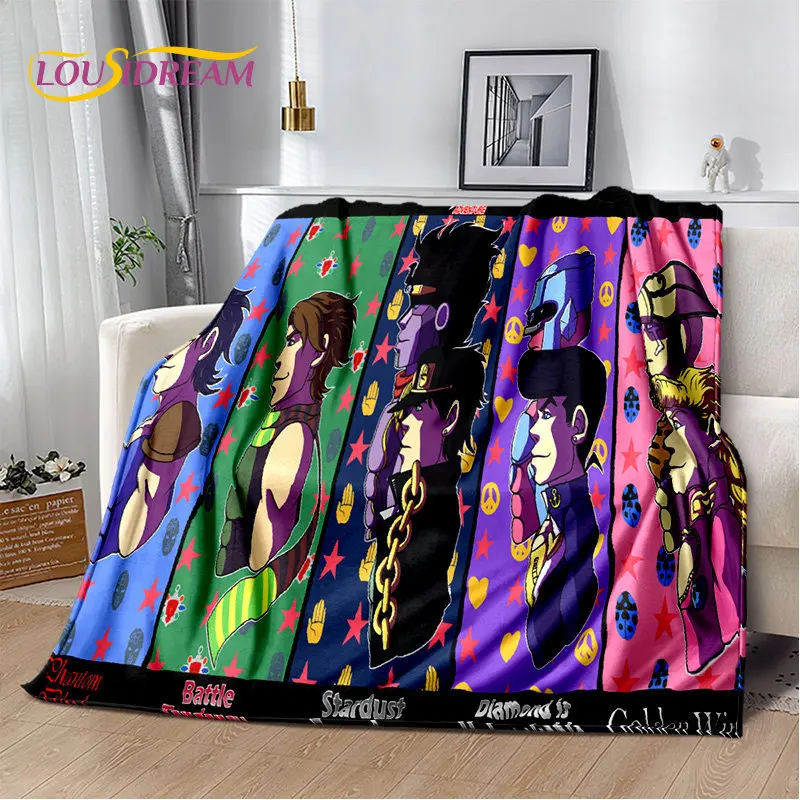 

Anime jojo's Bizarre Adventure Soft Plush Blanket,Flannel Blanket Throw Blanket for Living Room Bedroom Bed Sofa Picnic Cover 3D