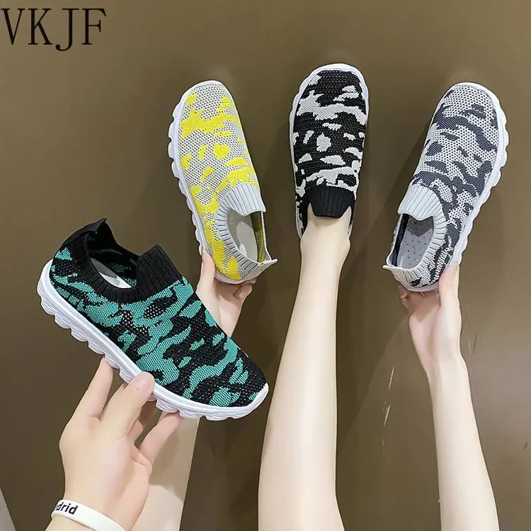 

2023, модные удобные женские кроссовки на платформе, дышащая сетчатая повседневная спортивная обувь без шнуровки, женские теннисные туфли