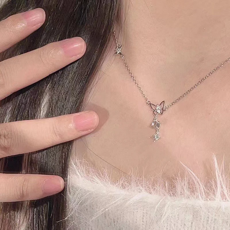 Модное ожерелье-бабочка темпераментное элегантное ожерелье для женщин и девочек