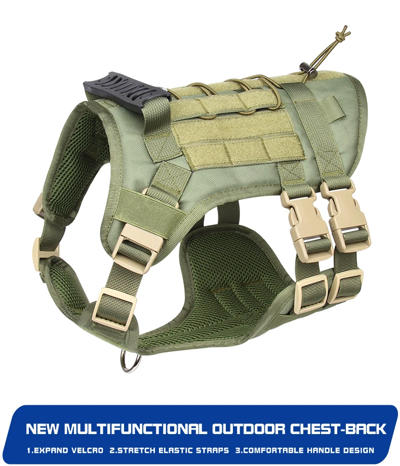 

Military Training Dog Harness Vest for Medium Large Dogs German Shepherd Patrol Dog Military dog Personalized Pet Dog Supplies