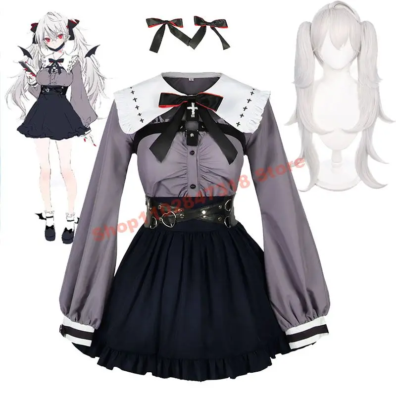 

Nijisanji Kuzuha Cosplay Costume Vtuber Female JK Uniform Skirt Virtual YouTuber Gamers Sasha Wig Sex Reversion Dress Up