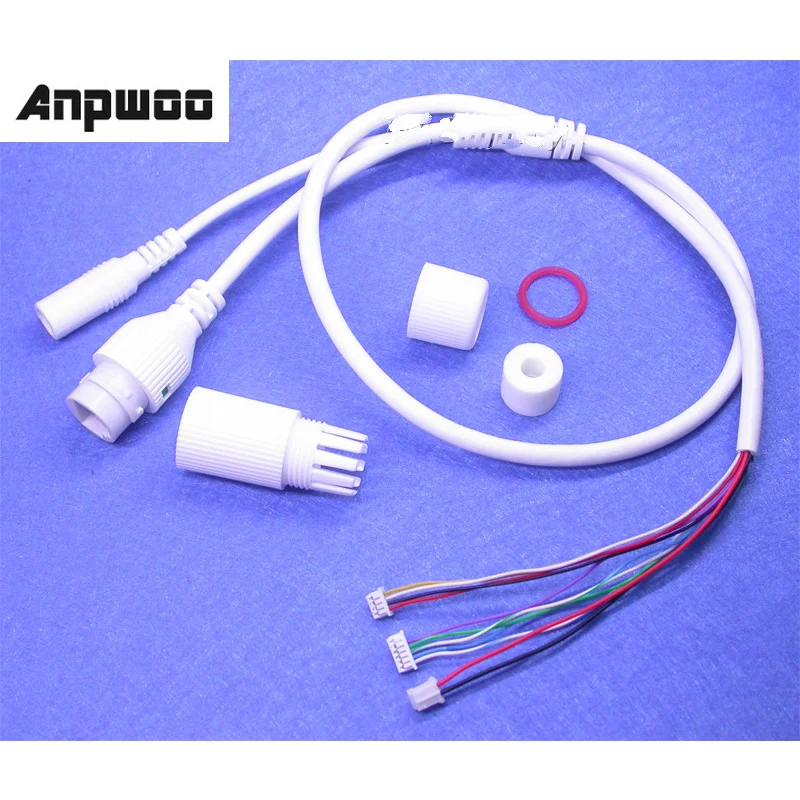 ANPWOO LAN cable for CCTV IP camera board module extra wires for POE Mid-Span type 4/5(+) 7/8(-) power supply