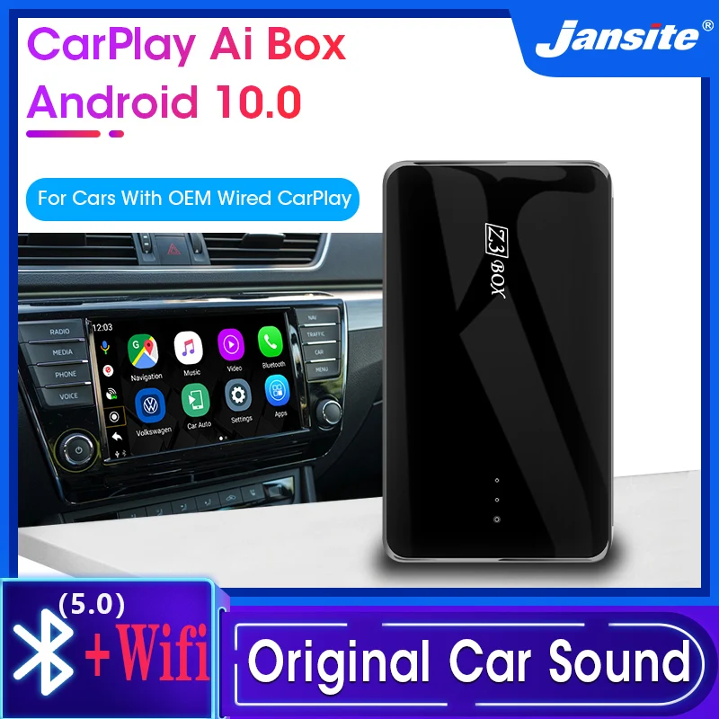 Jansite Android 10 Carplay Ai Box Автомобильный мультимедийный плеер для Benz Audi Nissan Hyundai