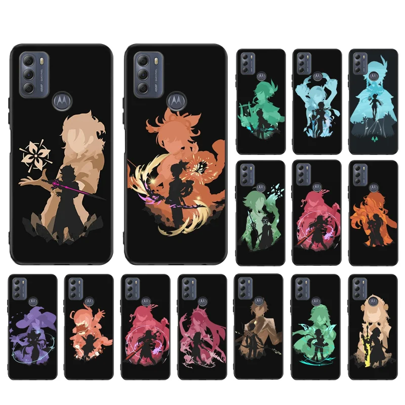 

Genshin Impact Anime Phone Case for Motorola Moto One E7 E7power E7Plus E6S E20 E40 One Power Edge 20 Fusion Edge 20 Lite