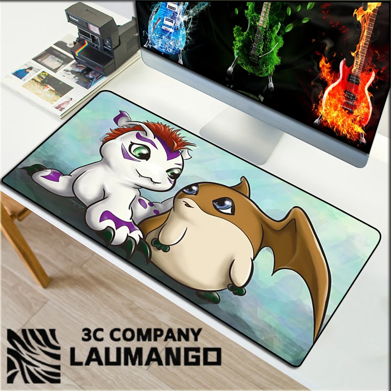 

Gaming Mouse Pad Digimon Cartoon Keyboard Mat Gamer Accessories Mini Computer Mousepad Carpet Anime PC Cabinet Desk Rubber Mats