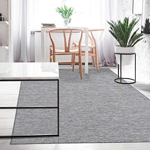 

/Beige Elegant 5x7 Reversible Non-Shedding Gray/Beige Indoor/Outdoor Area Rug, 5'3" x 6'11" for Your Home Decoration