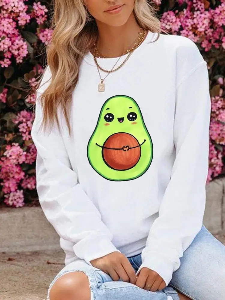 Свитшот женский с круглым вырезом и графическим принтом