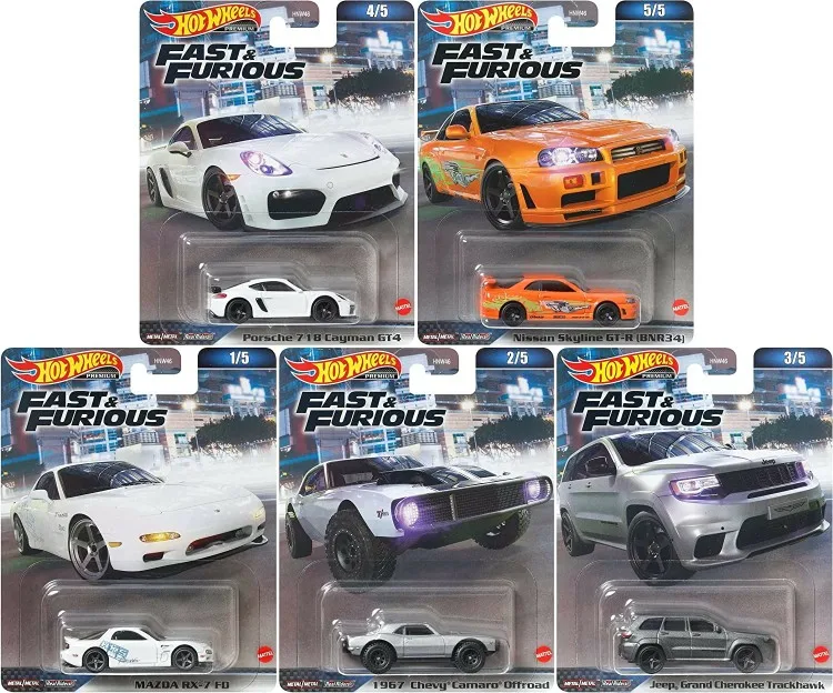 

Hot Wheels Cars Fast & Furious 2023 Car Culture GTR R34 Porsche 718 Mazda RX7 1/64 Metal Die-cast Model Collection Toy Vehicles