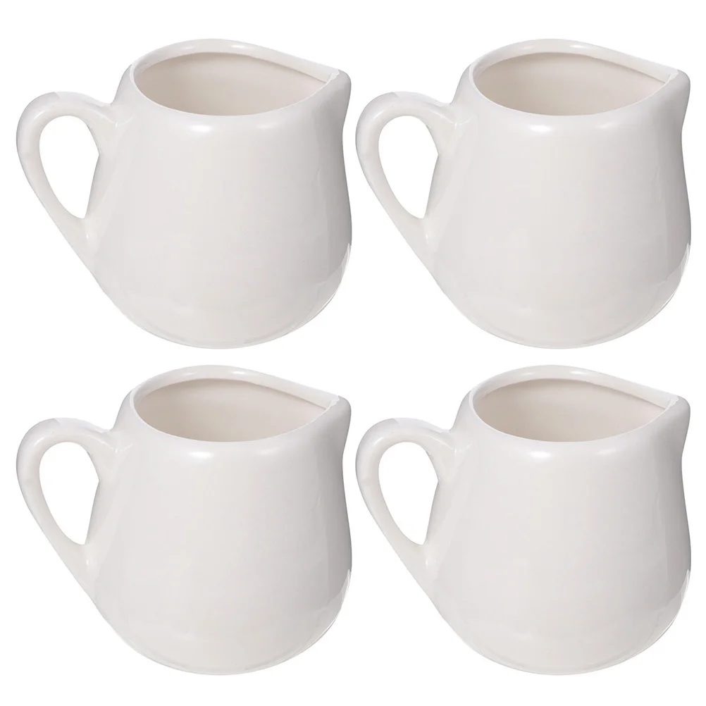 

Pitcher Creamer Ceramic Sauce Mini Jug Coffee Jugs Cream Pourer Porcelain Serving Gravy Syrup Cup Boat Seasoning Handle Kitchen