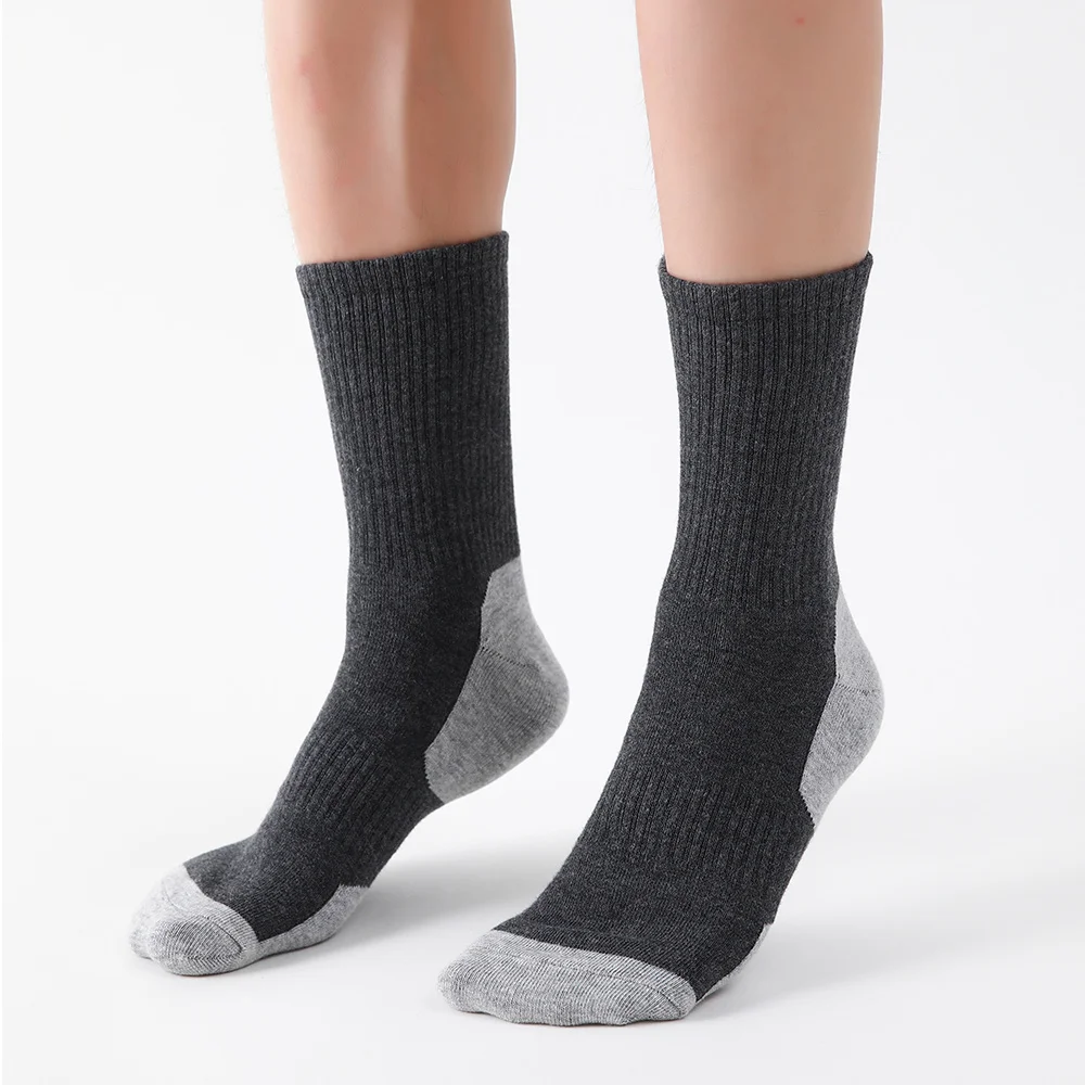 Fashion Solid Thin Business Cotton Men's Socks Stretch Casual Daily Wild Med Tube Sock Basic Knitting Rib Long Man Sports Sock