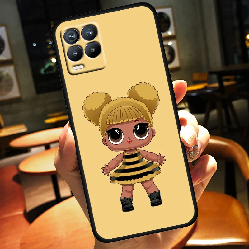 gift lol surprise doll for oppo gt master find x5 x3 realme 9 8 6 c3 c21y pro lite a53s a5 a9 2020 soft black phone case cover free global shipping