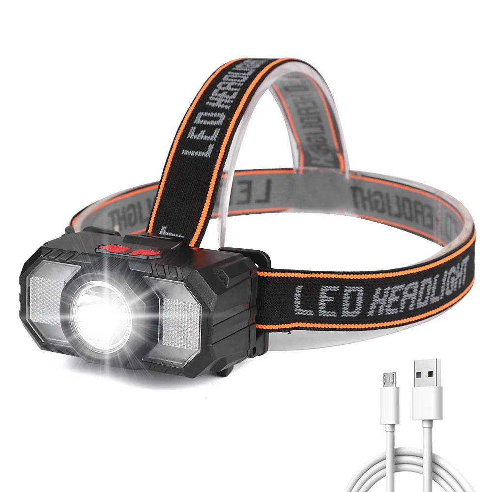 

Portable Mini LED Headlamp XPE+SMD Headlight Flashlight USB Rechargeable Head Lamp Torch for Hiking Camping Working Night Light
