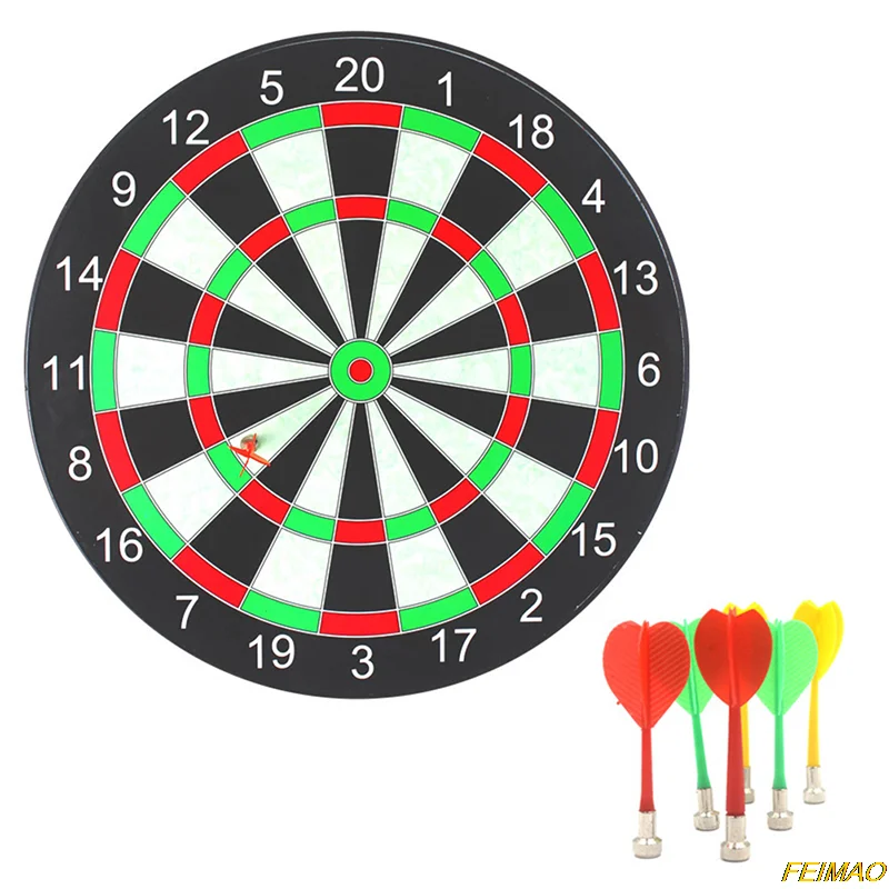 

12inch Dart Board Game Set Safety Wall Hanging Dartboard With 4 Magnetic Darts