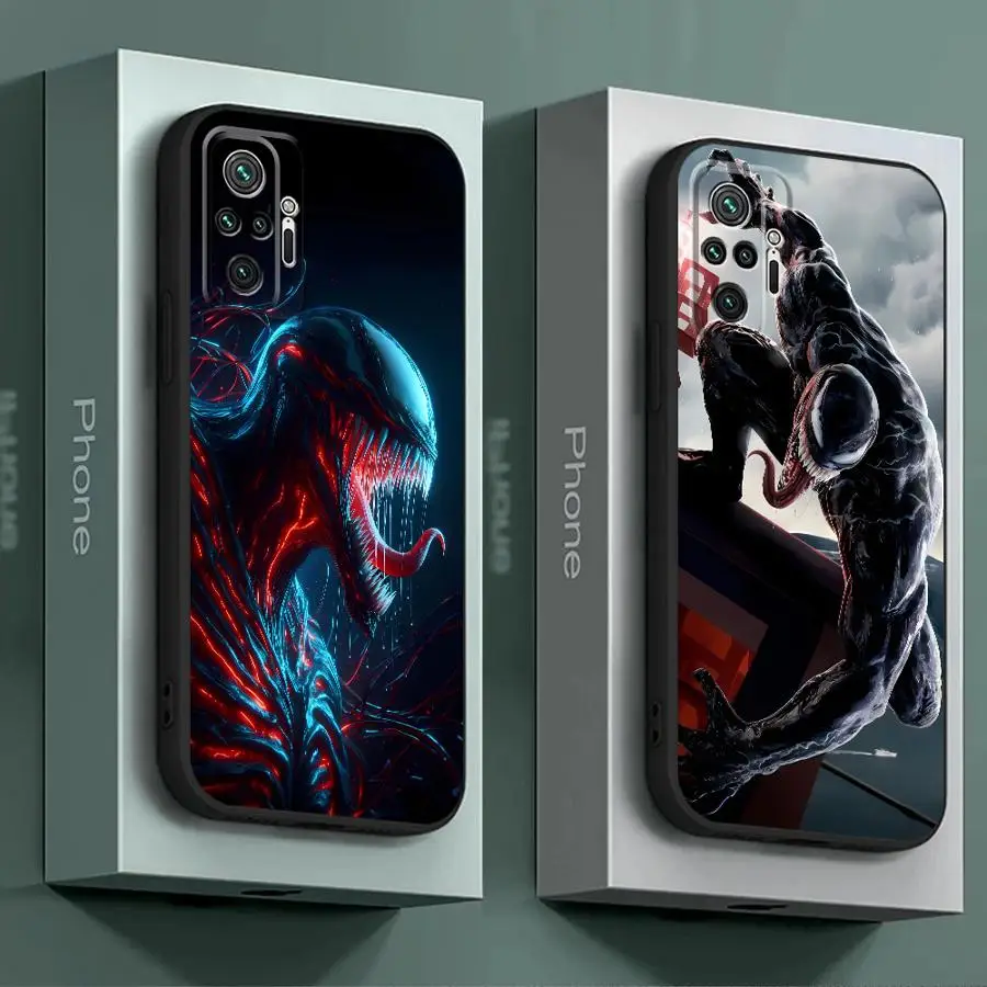 Marvel Venom Cool Cover Phone Case for Redmi Note 11 Pro 9 8 7 10S 12S 9S 11S 10 12 9T 8T 13 TPU Soft Shell