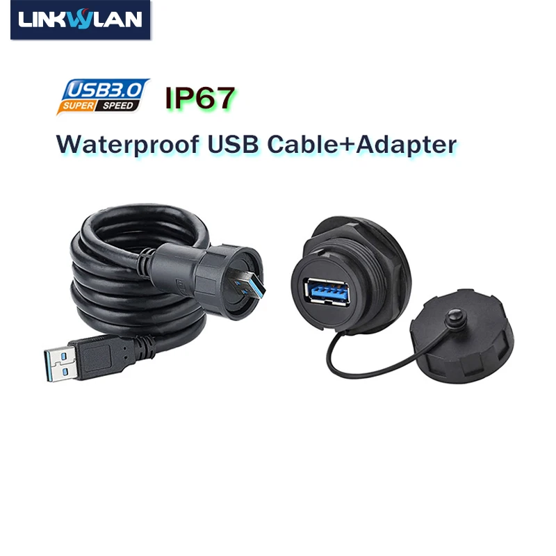 

IP67 USB3.0 Waterproof Cable and Adapter / USB3.0 Waterproof Cable + USB3.0 Waterproof Female Adapter for Outdoor Application