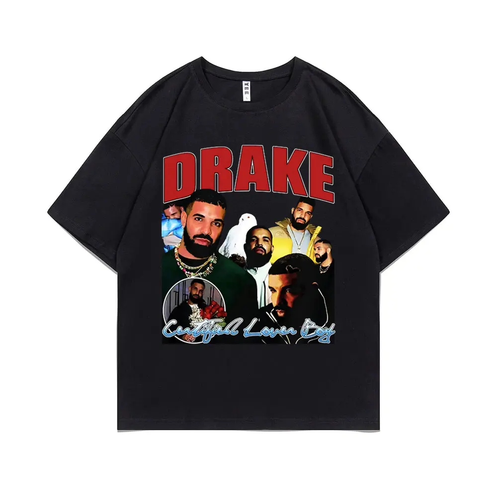 

Rapper Drake Boys Print Tshirt Certified Lover Boy Album Tees Men's Hip Hop T-shirt Men Women Fashion Oversized Cotton T Shirts