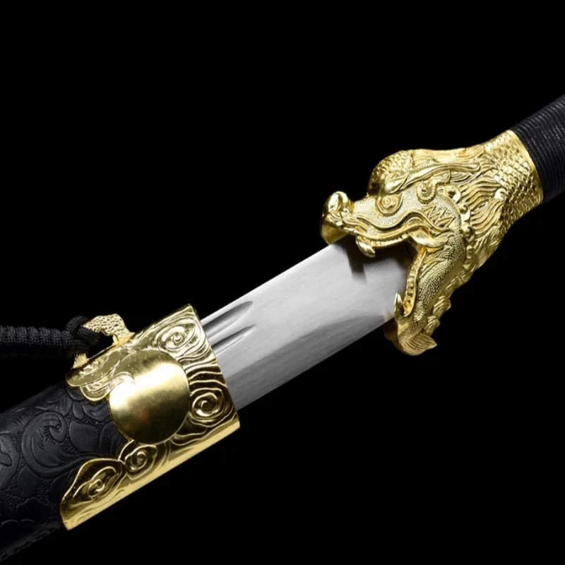 Вышивка в виде города Longquan зеркальный нож встроенный меч и лезвие из марганцевой