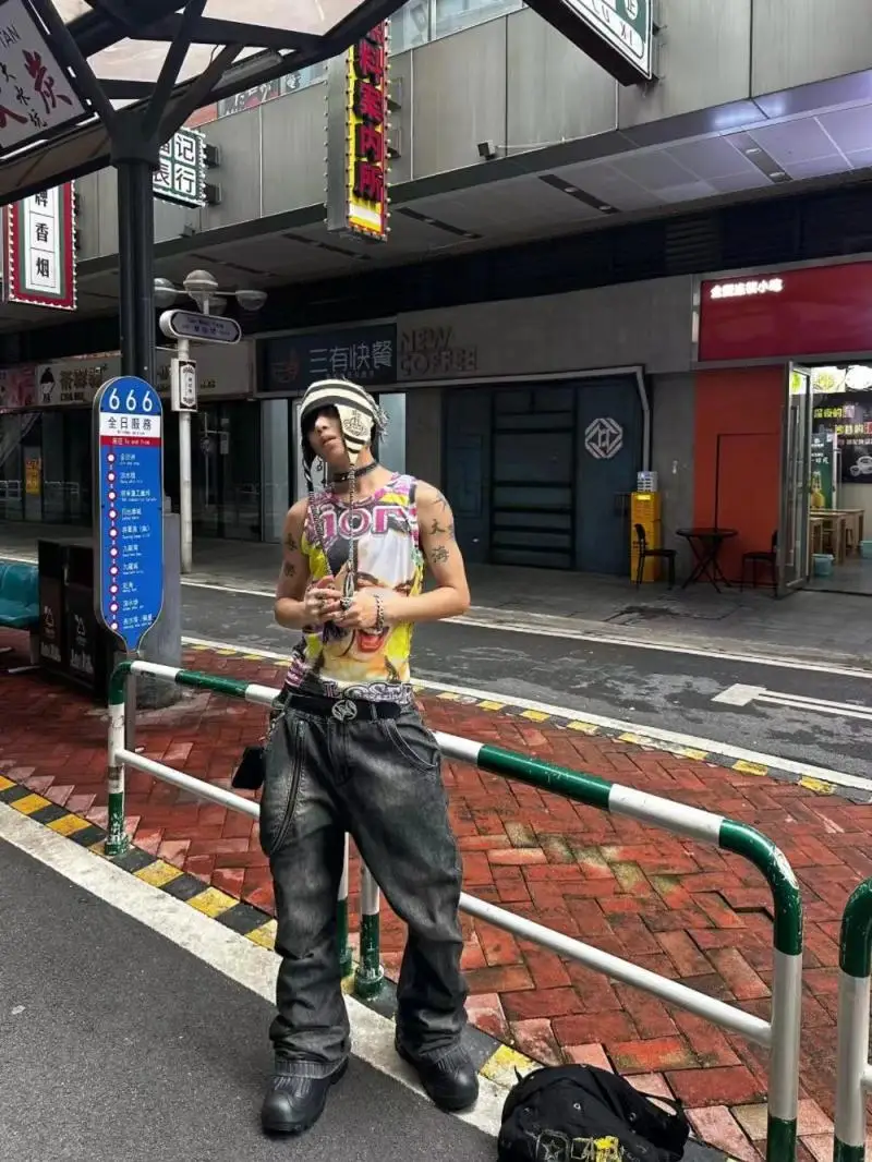 Майка женская/мужская с принтом в стиле Харадзюку 2000s