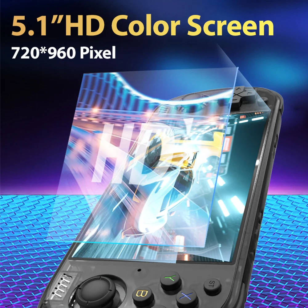 Фото Портативная игровая консоль Reebolnic R50H с 5,1-дюймовым HD-экраном, ARKOS, WIFI, симулятором, поддержкой Open Linux и ретро-играми. №2