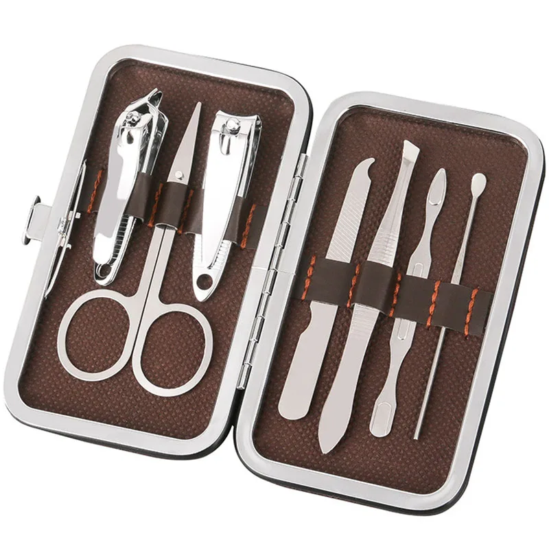 

7Pcs Nail Clipper Set Stainless Steel Scissors Dead Skin Pliers Portable Travel Manicure Fingernail Toenail Cutter Tool Pedicure