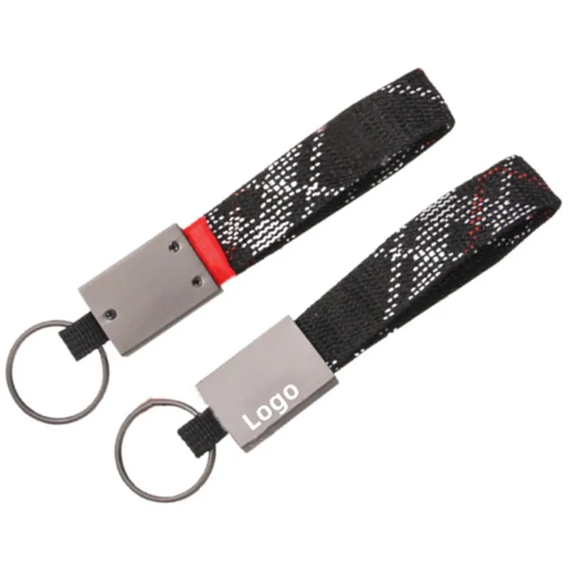 

10PCS Titanium Alloy Fabric Car Logo Keychain Keyring Key Ring Chain Holder For Golf Polo Passat Scirocco GTI MK 2 3 4 5 AUDI