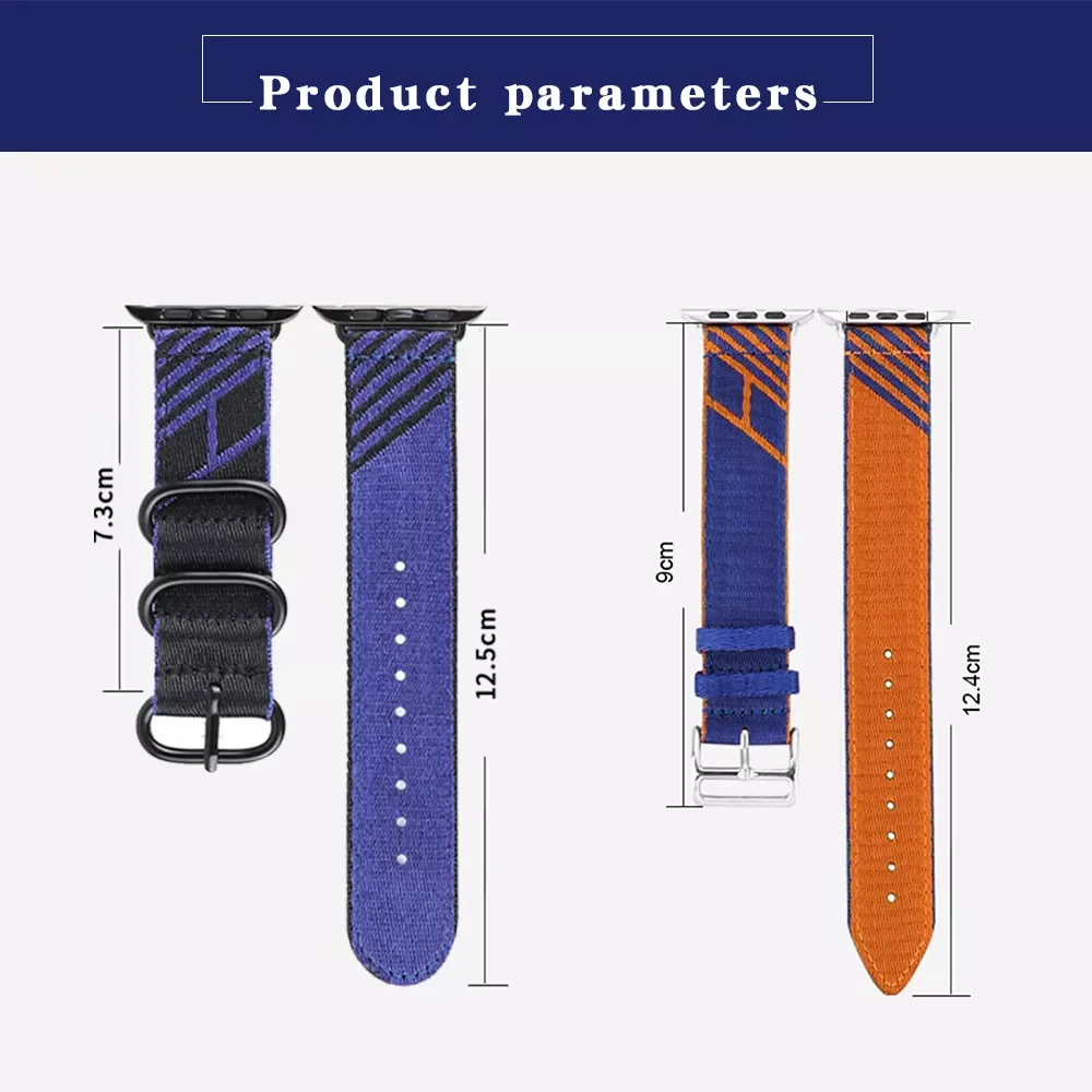 For Apple watch Nylon band for 41mm 45mm Jumping Single Tour strap 40mm 44mm 38mm 42mm series 7 6 54321 SE smart watch Bracelet